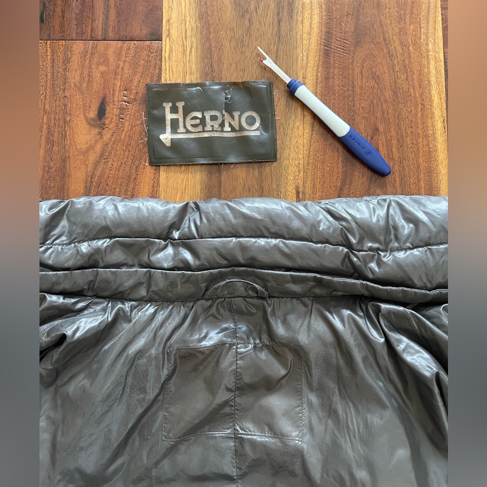 Herno Metallic Gray Puffer Jacket - Picture 12 of 15